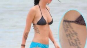 Megan Fox Rib Tattoo