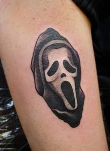 Black & White Ghostface Tattoo