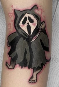 Ghostface Cat Tattoo