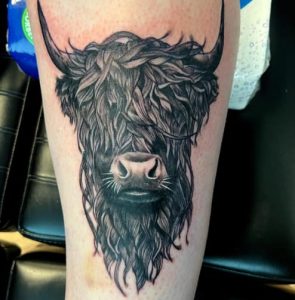 Highland Cow Tattoo