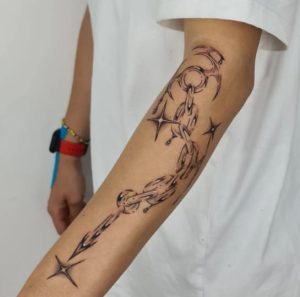 Kurapika Chain Star Tattoo