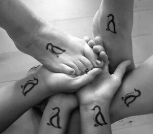 Penguin Tattoos for friends forever