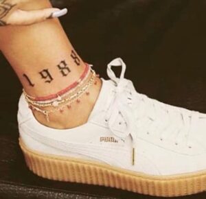 Rihanna's "1988" Ankle Tattoo