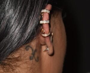 Rihanna's Behind The Ear Tattoo