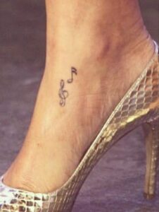 Rihanna's Musical Foot Tattoo