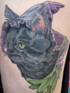 Witch Cat Tattoo