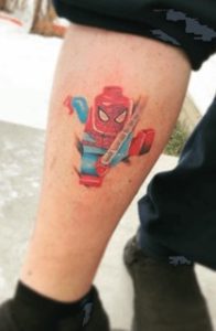 Lego Spiderman Tattoo
