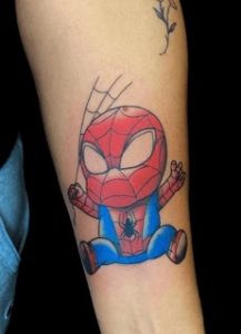 Grumpy Spiderman Tattoo