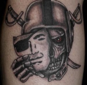 Raiders Logo Tattoo
