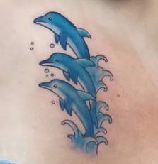 Blue Dolphin Tattoos