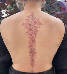Bunch Of Flowers On The Spine