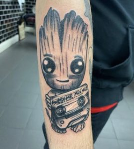 Black Groot Tattoo