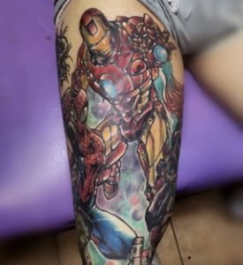 Avengers Leg Tattoo