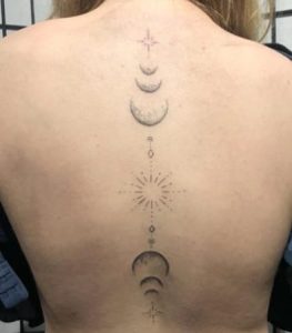Moon Phase Sparkling Tattoo
