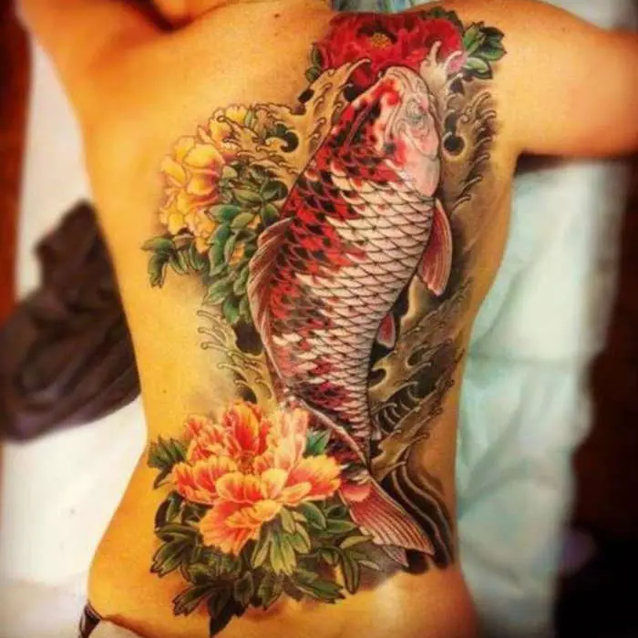 Pond koi fish tattoo