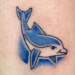 Tattoo of Stylized dolphin, Friendship, joy tattoo - custom tattoo designs  on TattooTribes.com