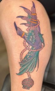 Sea Witch Hand Tattoo