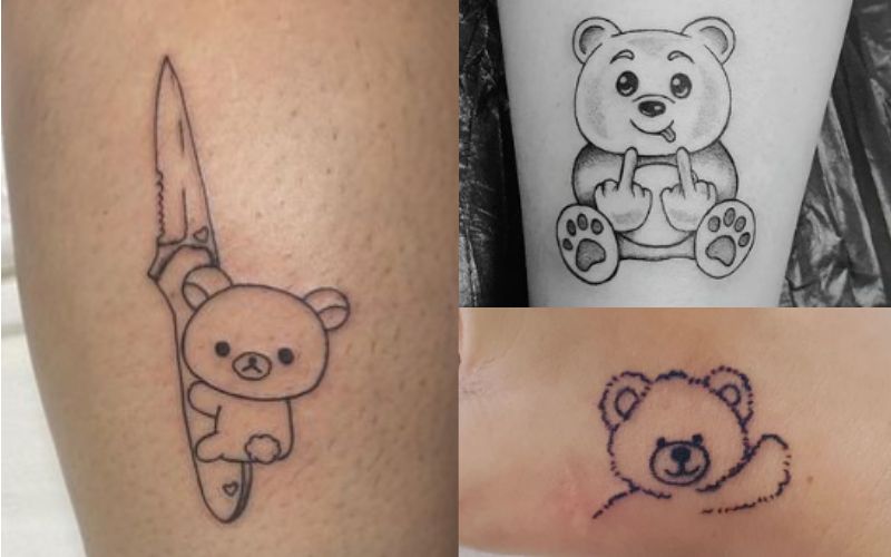 Simple Teddy Bear Tattoo