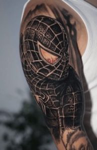 Black Suit Spiderman Tatttoo 