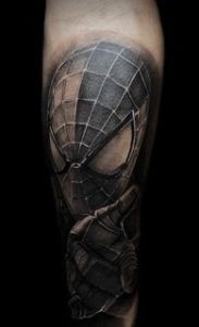 Black Spiderman Tattoo