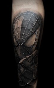 tattoo of spiderman red black and blue ink  Stable Diffusion  OpenArt