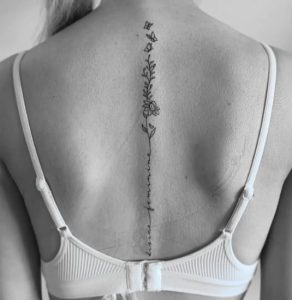 Spine Minimalist Flower Design