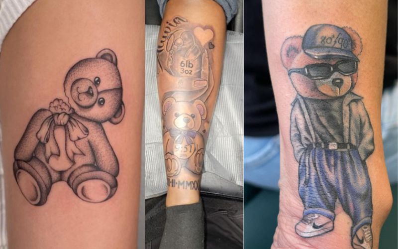 Teddy Bear Men Tattoos