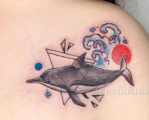 The Lunar Dolphin Tattoos