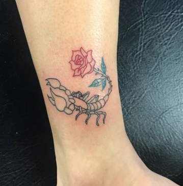scorpion and rose tattoo meaning