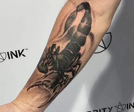 scorpion hand tattoo