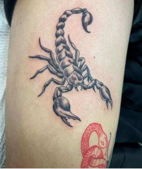 scorpion hand tattoo