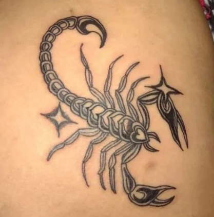 scorpion heart tattoo