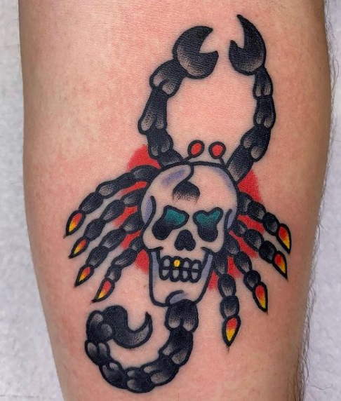 scorpion skull tattoo