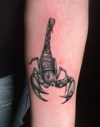 scorpion tattoo on hand 
