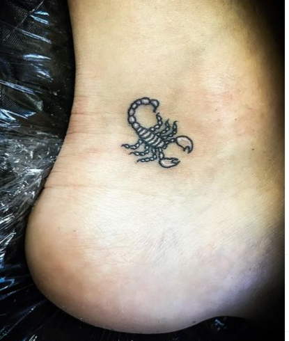 ankle scorpion tattoo