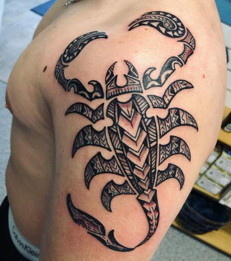 the Polynesian scorpion tattoo