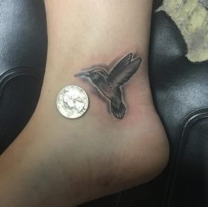 Black Hummingbird Tattoo