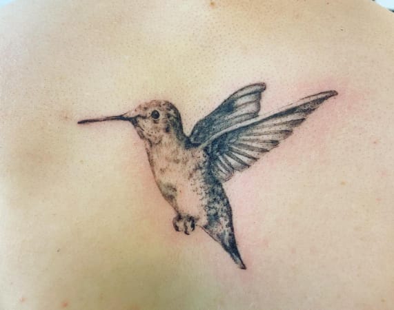 Hummingbird Birth Tattoo