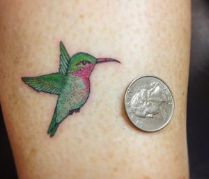 Hummingbird Coin Tattoo