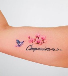 Hummingbird Masculine Tattoo