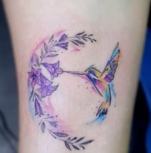 Hummingbird Purple Tattoo