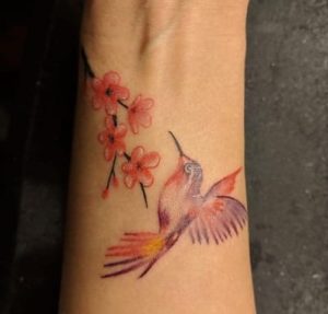 Hummingbird Reddish Tattoo