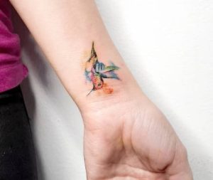 Hummingbird Wrist Tattoo