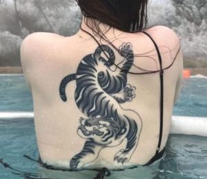 Japanese Tiger Back Tattoo