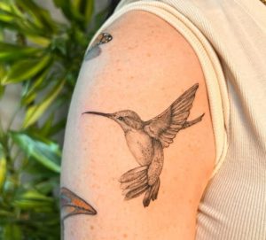 Simple Hummingbird Tattoo