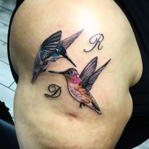 Two Hummingbird Tattoo