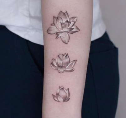 Black water lily tattoo