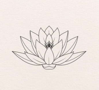 Minimalist water lily tattoo