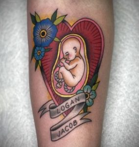 Baby In Womb Tattoo