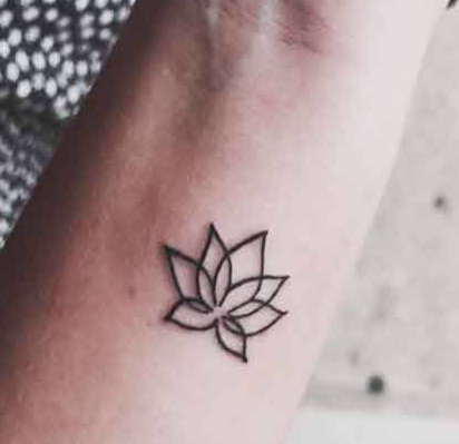 Simple water lily tattoo